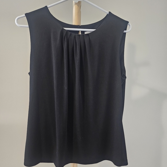 Calvin Klein Black Pleated Blouse - Picture 1 of 3